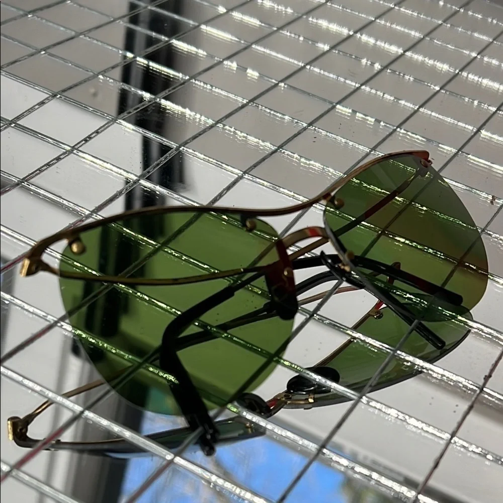 Vintage 1950s Ray Ban Cool Ray Olympian Polaroid 88 Green Lenses Sunglasses